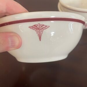 JACKSON White and Red Ceramic Bowl